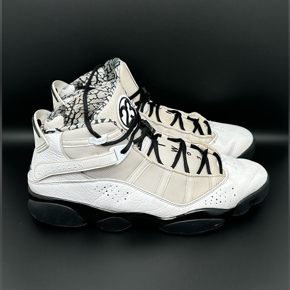 Jordan 6 Rings White Black Elephant Print DD5077-107 Men's Sz 13